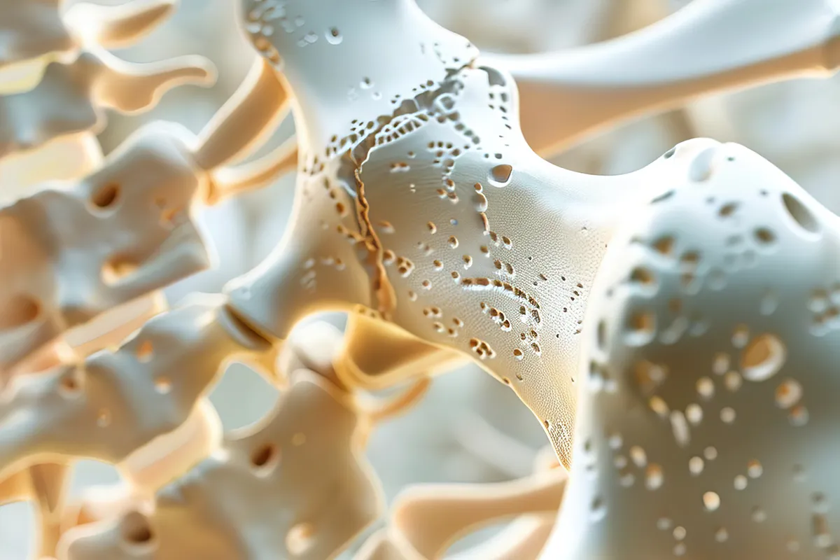 Osteoporose Bedeutung von Vitamin D Schematische Darstellung vom Beckenknochenbereich